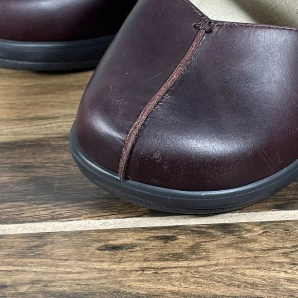 Alegria Kaitlyn Womens Size EU 38 Shoes Gravy Pull Up Leather Mary Jane Clogs - Picture 14 of 16